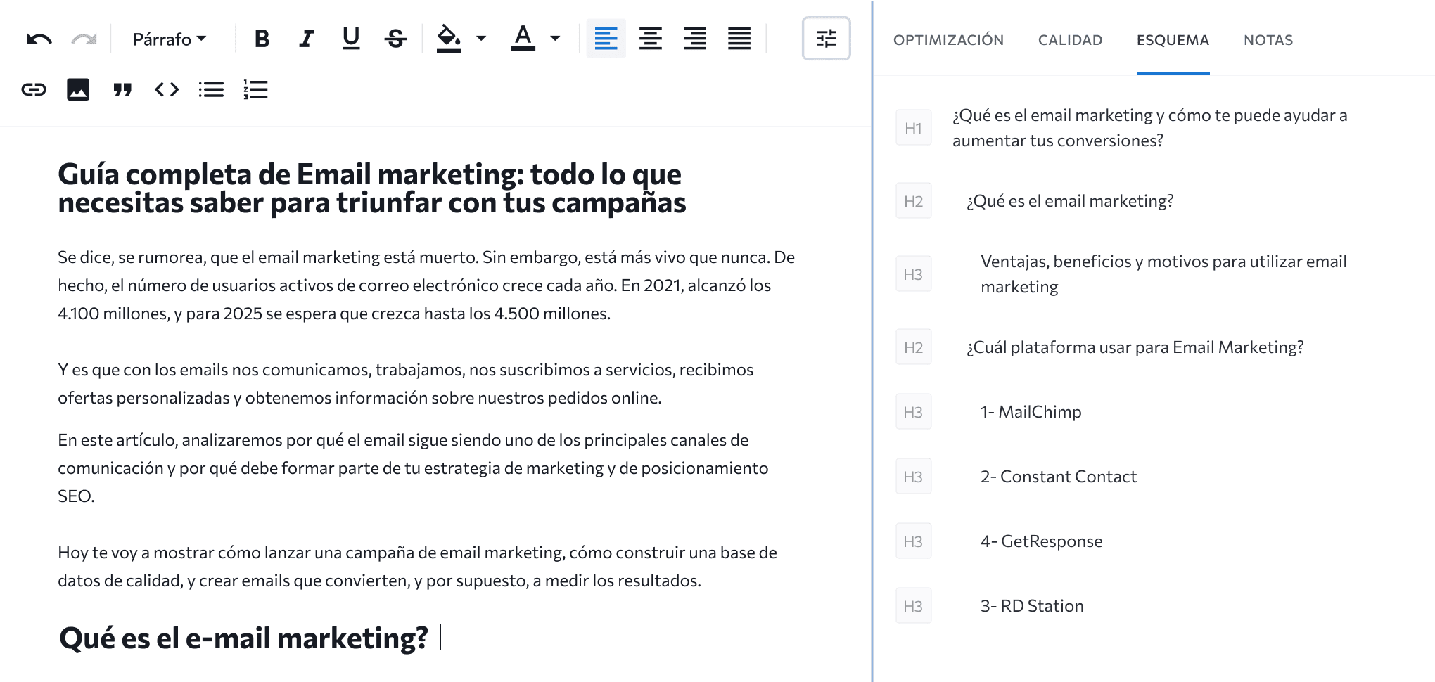 Conoce si el texto redactado se alinea con los requisitos del resumen